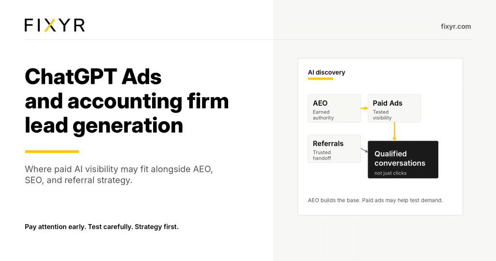 ChatGPT Ads lead generation strategy for accounting firms