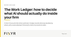 The Work Ledger: How to Decide What AI Should Actually Do Inside Your Firm